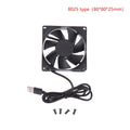 5V USB Brushless Cooling Fan 50–120mm | Router, TV Box, PC USB Cooling Fan QXL 8025 type