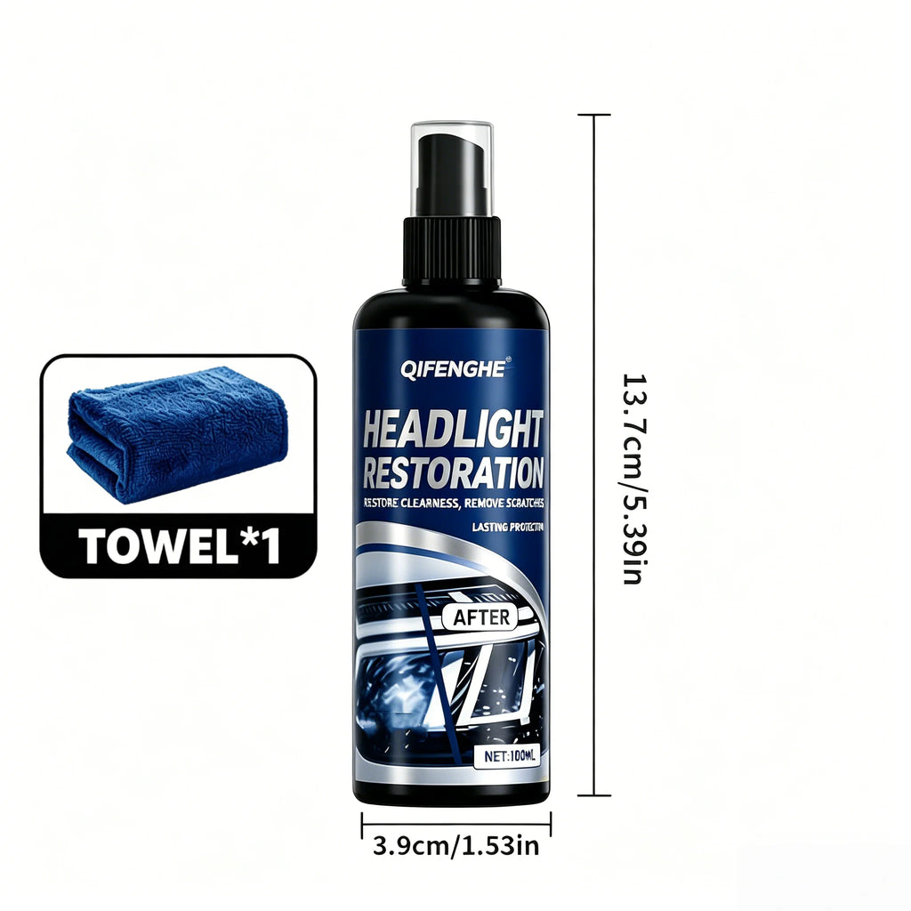 Headlight Restoration Spray – Remove Yellowing & Oxidation Headlight Restoration Spray QXL 100ml