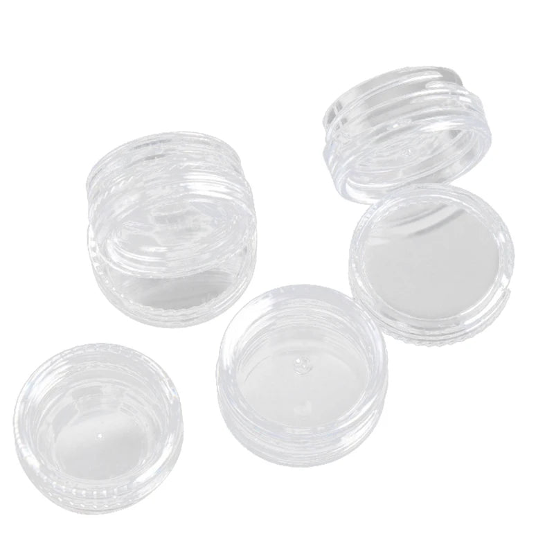 10-Pack Mini Clear Cosmetic Sample Jars | BPA-Free Pots Cosmetic Sample Jars QXL