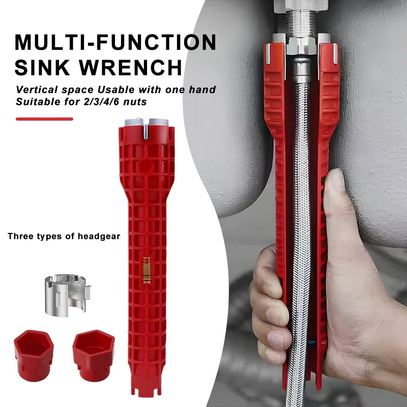 14-in-1 Sink Faucet Wrench | Multifunction Pipe Wrench Tool Plumbing Wrench Tool QXL