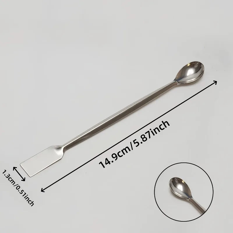 Double-Ended Stainless Steel Sampling Spoons – 2-Pack Lab & Kitchen Sampling Spoon Set QXL