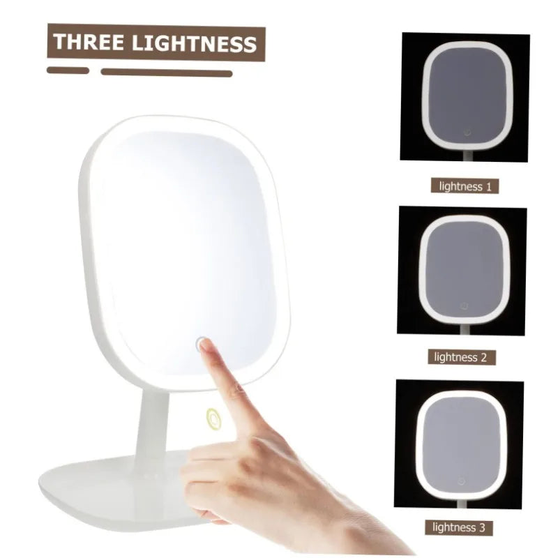 LED Touch Vanity Mirror | Illuminated Desktop Makeup Mirror LED Vanity Mirror QXL