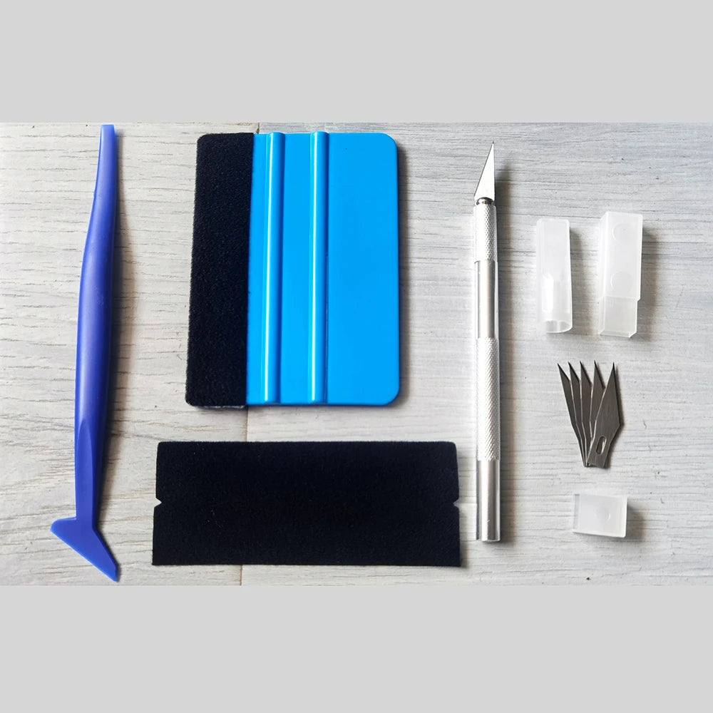 10-Piece Vinyl Wrap Kit – Squeegee, Scraper & Tint Tools Vinyl Wrap Tool Kit QXL