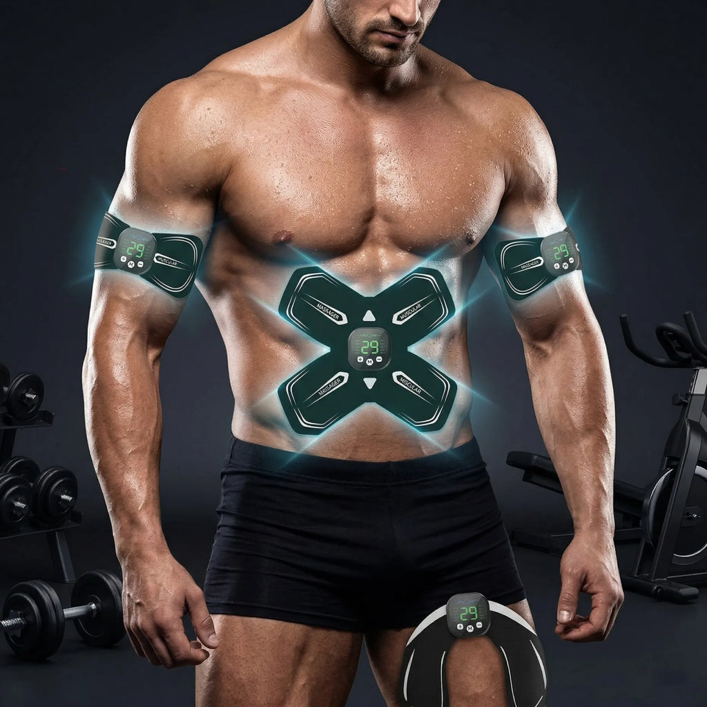 Portable EMS Abdominal Trainer | Home Muscle Toning Device EMS Muscle Trainer QXL