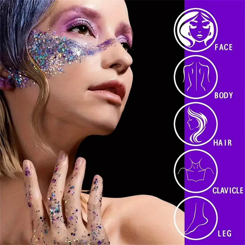 Mermaid Body Glitter Gel | Festival, Carnival & Party Shimmer Body Glitter Gel QXL