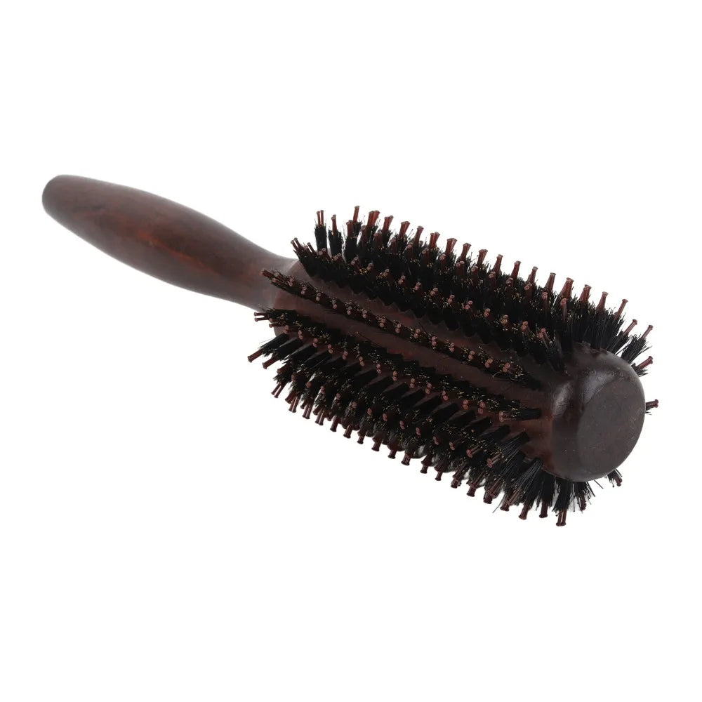 Solid Wood Round Barrel Brush | Heat Resistant Styling Comb Round Barrel Brush QXL