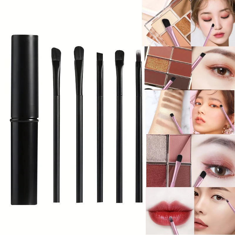 5-Piece Marble Eyeshadow Brush Set | Beginner Eye Brush Kit Eye Brush Set QXL