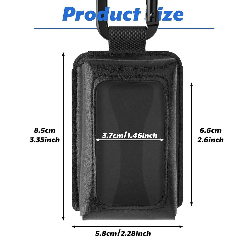 PU Leather Garage Door Opener Case with Carabiner Clip Remote Holder Case QXL