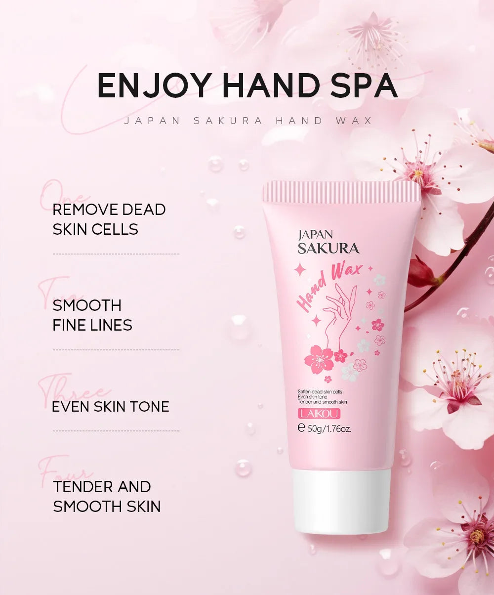 LAIKOU Cherry Blossom Honey Milk Hand Wax Mask 50g Hand Wax Mask QXL