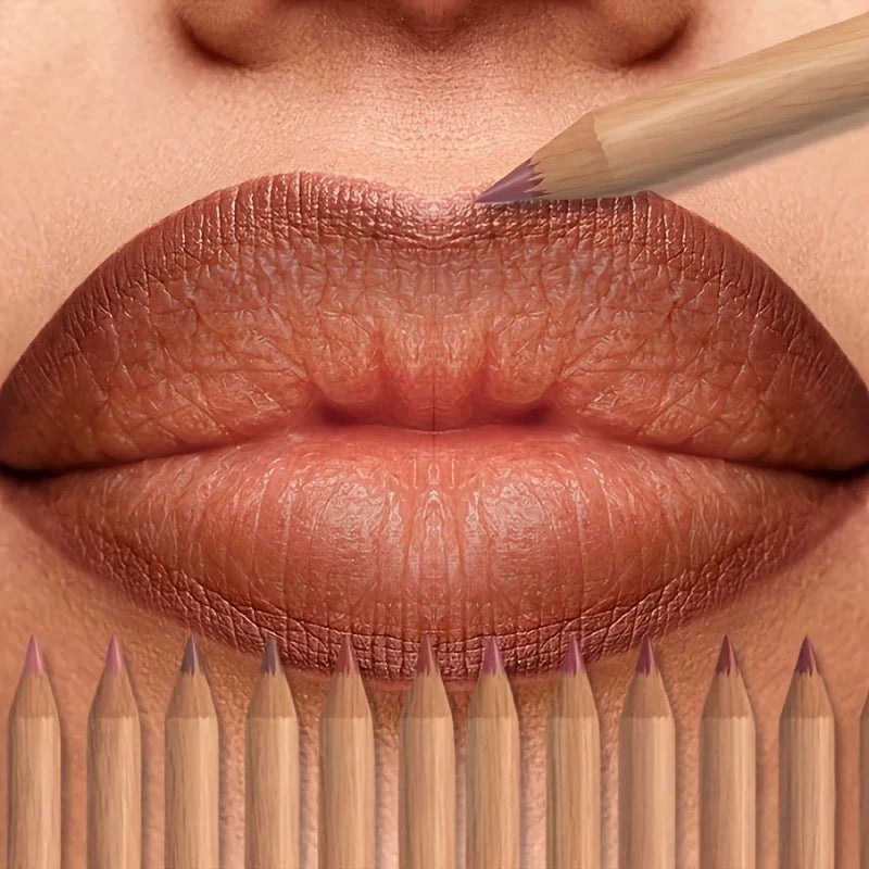6-Piece Velvet Matte Lip Liner Set | Berry, Brown & Pink Shades Lip Liner Set QXL