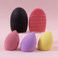 KOSSHOW 5-Pc Makeup Sponge Set & Brush Cleaning Palette Makeup Sponge Set QXL MULTICOLOR