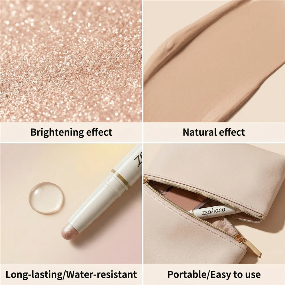 Double-Ended Eyeshadow Stick | Shimmer & Matte Waterproof Pen Eyeshadow Pen QXL