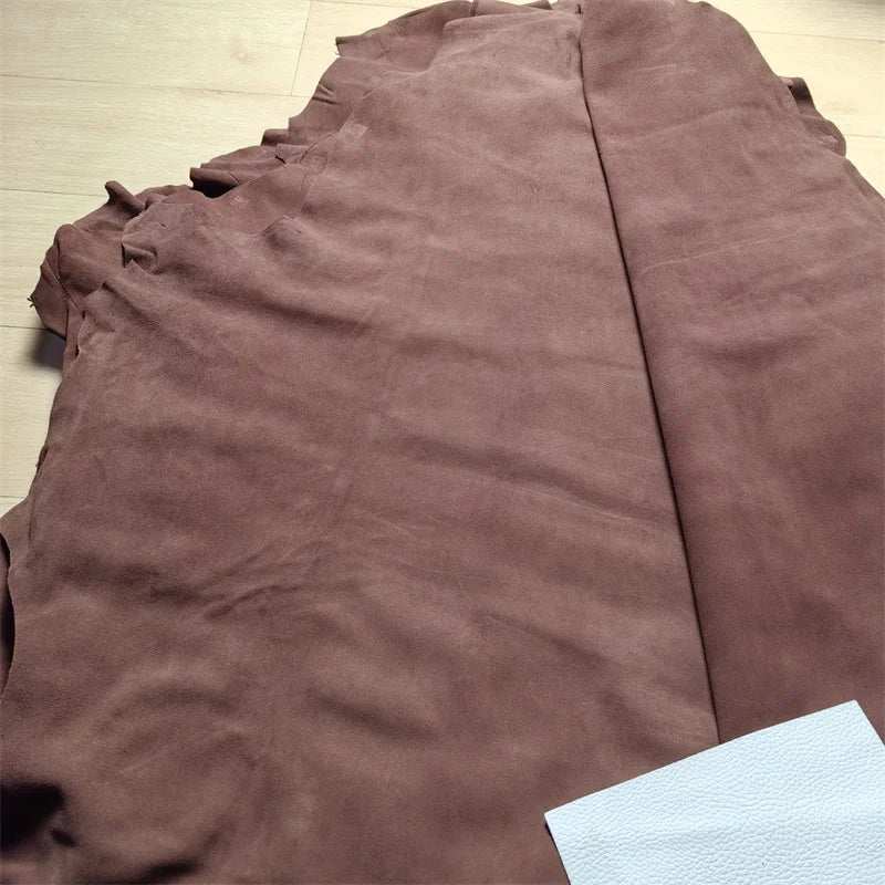 Whole Sheepskin Suede Leather 0.7–1mm | DIY Craft Fabric Leather Craft Fabric QXL chocolate 19x30cm China Mainland