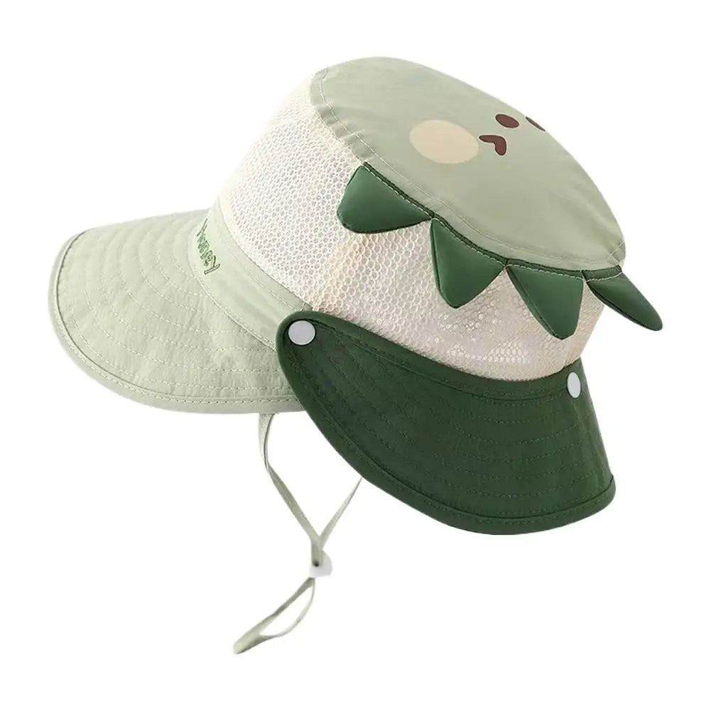 Kids Wide Brim Sun Hat | Mesh Breathable Bucket Hat Boys Girls Kids Bucket Hat QXL B One size