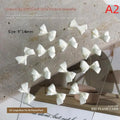 30-Pack Pearlescent White Resin Bow Nail Art Charms | DIY Nail Art Charms QXL A2