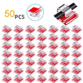 50-Pack Self-Adhesive Cable Clips | Wire Cord Management Cable Management Clips QXL Red