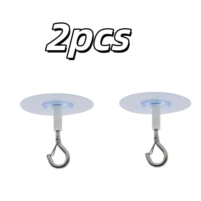 2-Pack Heavy-Duty Adhesive Ceiling Hooks | No-Drill Hanger Adhesive Ceiling Hooks QXL 2pcs