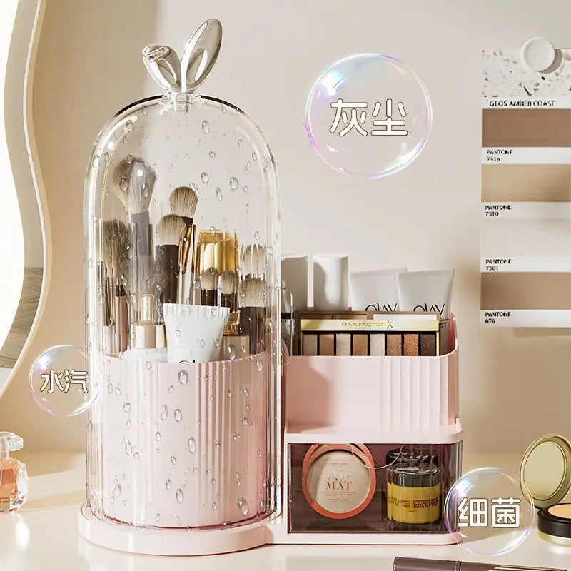 Rotating Dustproof Acrylic Makeup Organizer | Cosmetic Storage Makeup Organizer QXL