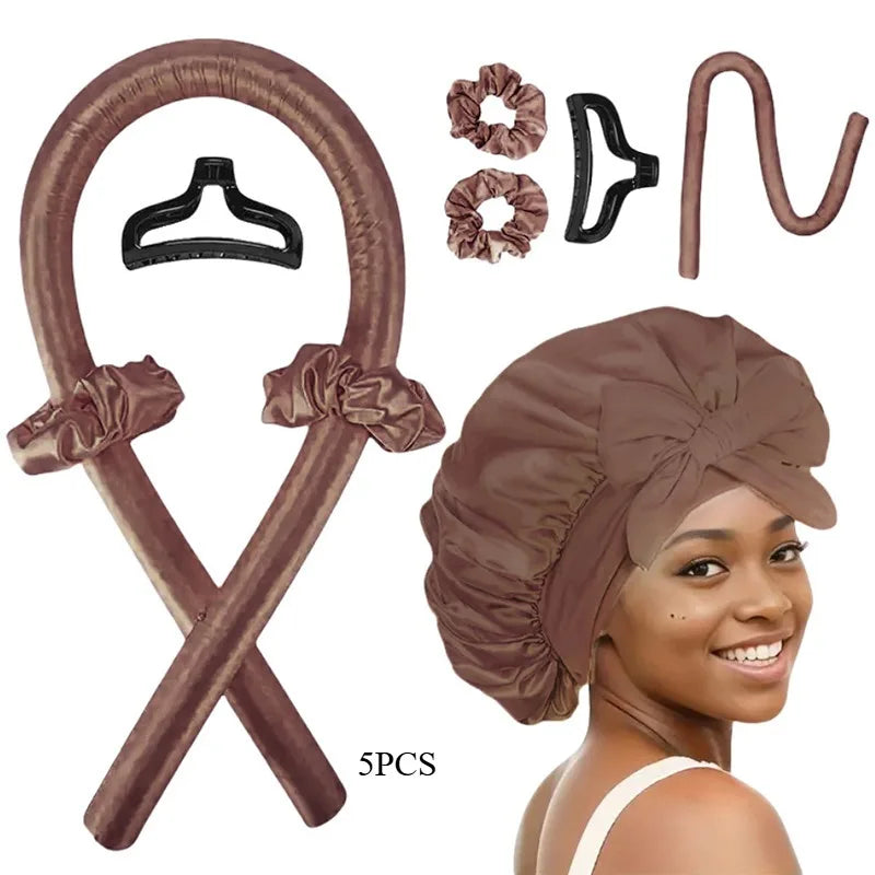 5-Pack Heatless Foam Hair Curler Rods for Overnight Wavy Curls Heatless Hair Curlers QXL