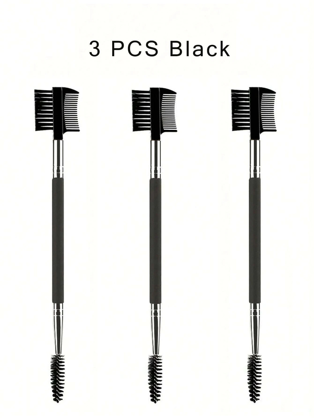 3-Head Eyebrow & Eyelash Spoolie Brush Set – Grooming Tool Spoolie Brush Set QXL