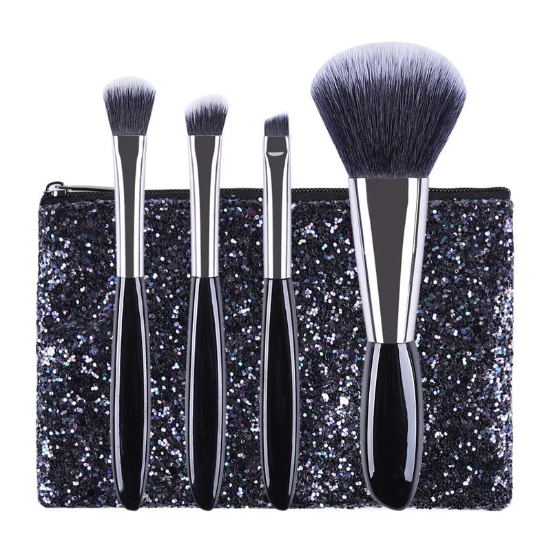 Mini 4-Piece Makeup Brush Set | Eyeshadow & Contour Makeup Brush Set QXL