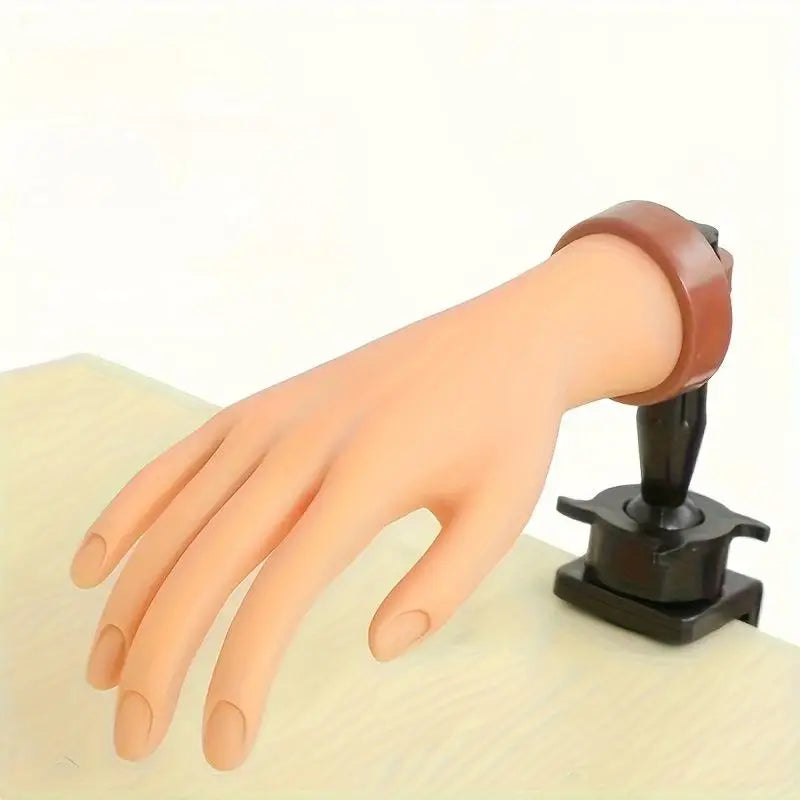 Adjustable Nail Practice Hand with Desktop Bracket | Mannequin Nail Practice Hand QXL