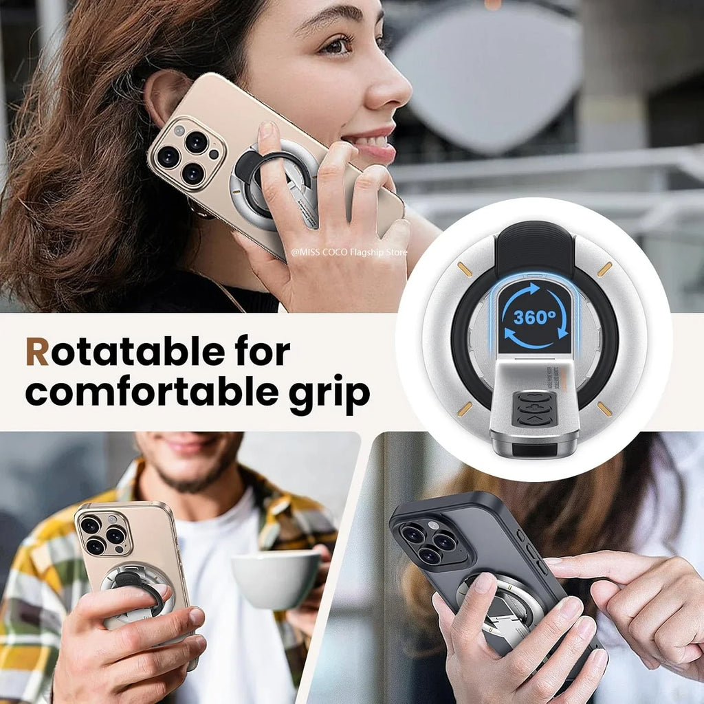 360° Rotating Magnetic Ring Phone Holder | Desktop & Travel Phone Ring Holder QXL