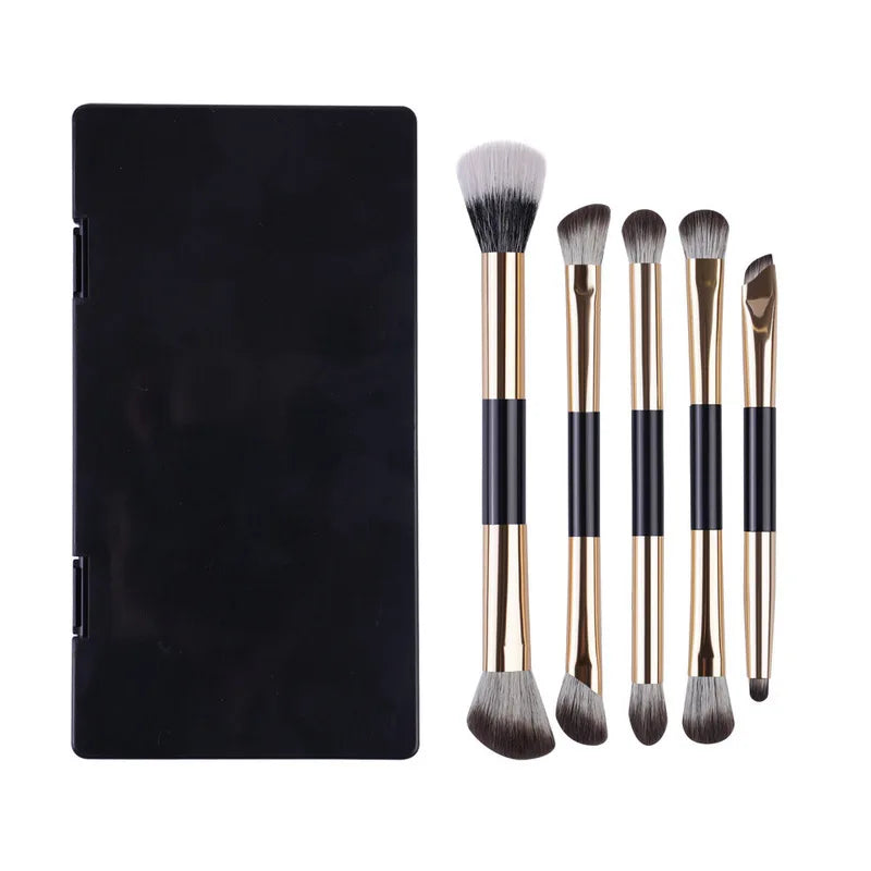Zoreya 5-Pc Mini Makeup Brush Set | Portable Storage Box Makeup Brush Set QXL