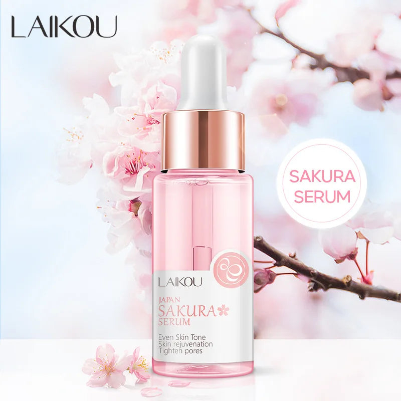LAIKOU Sakura Face Serum 30ml – Pore-Minimizing & Hydrating Face Essence Serum QXL 30ml