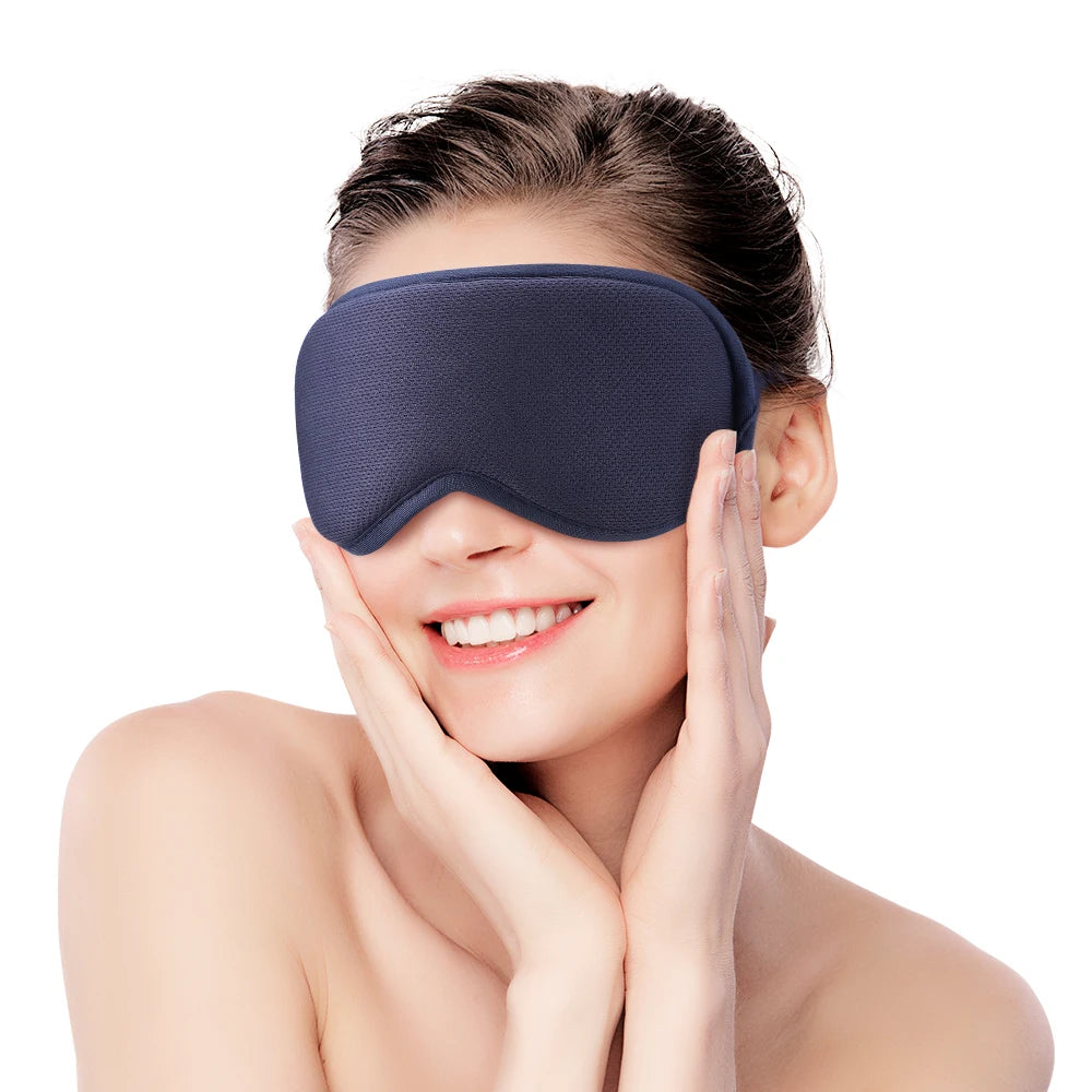 USB Heated Eye Massager Mask | 3 Heat & 6 Vibration Modes Eye Massager Mask QXL