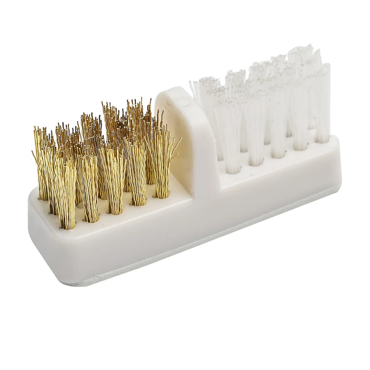 Nail Drill Bit Cleaning Brush – Copper Wire & Soft Bristle Nail Drill Bit Brush QXL White