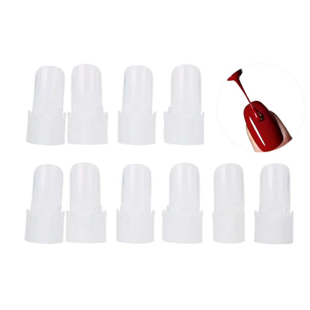 10-Pack Nail Polish Shields | Flexible Finger Nail Protector Tips Nail Polish Shields QXL