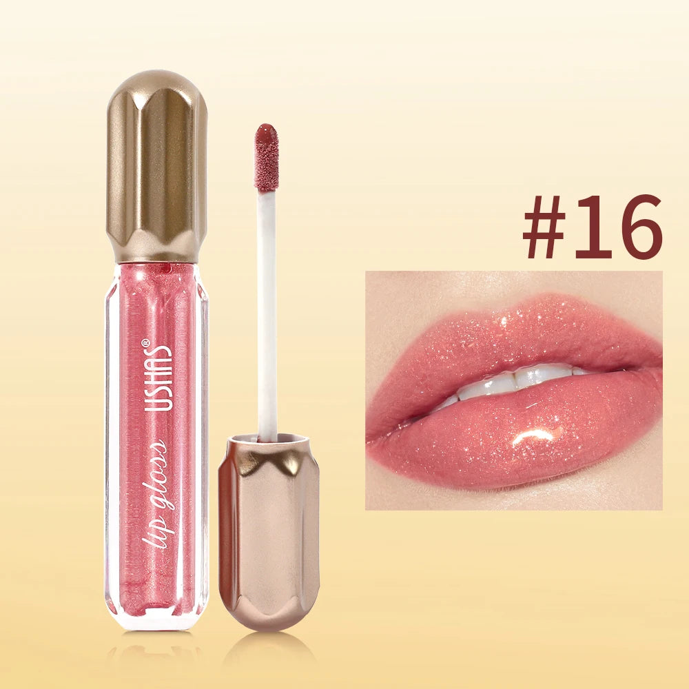 USHAS Glossy Lip Gloss 6 Shades | Mirror Shine & Plumping Lip Gloss QXL 16