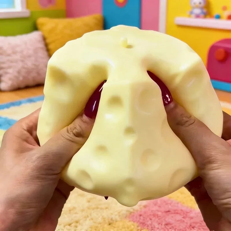 5cm Cheese Squishy Fidget Toy – Slow Rebound Squeeze Ball Fidget Squeeze Toy QXL