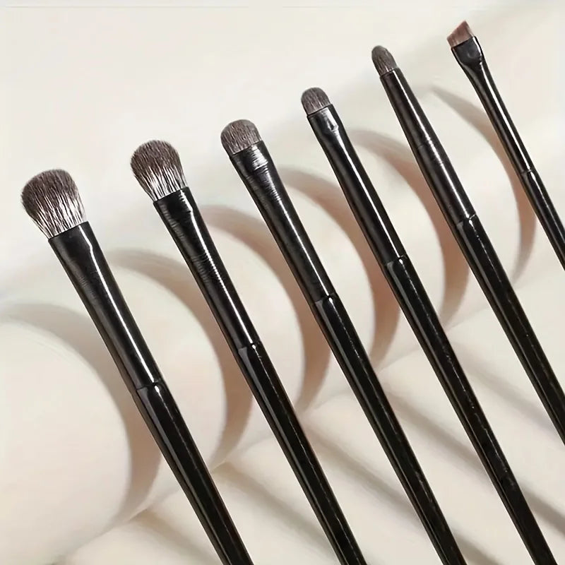 7-Pc Makeup Brush Set + Powder Puff | Soft Travel Kit Makeup Brush Set QXL