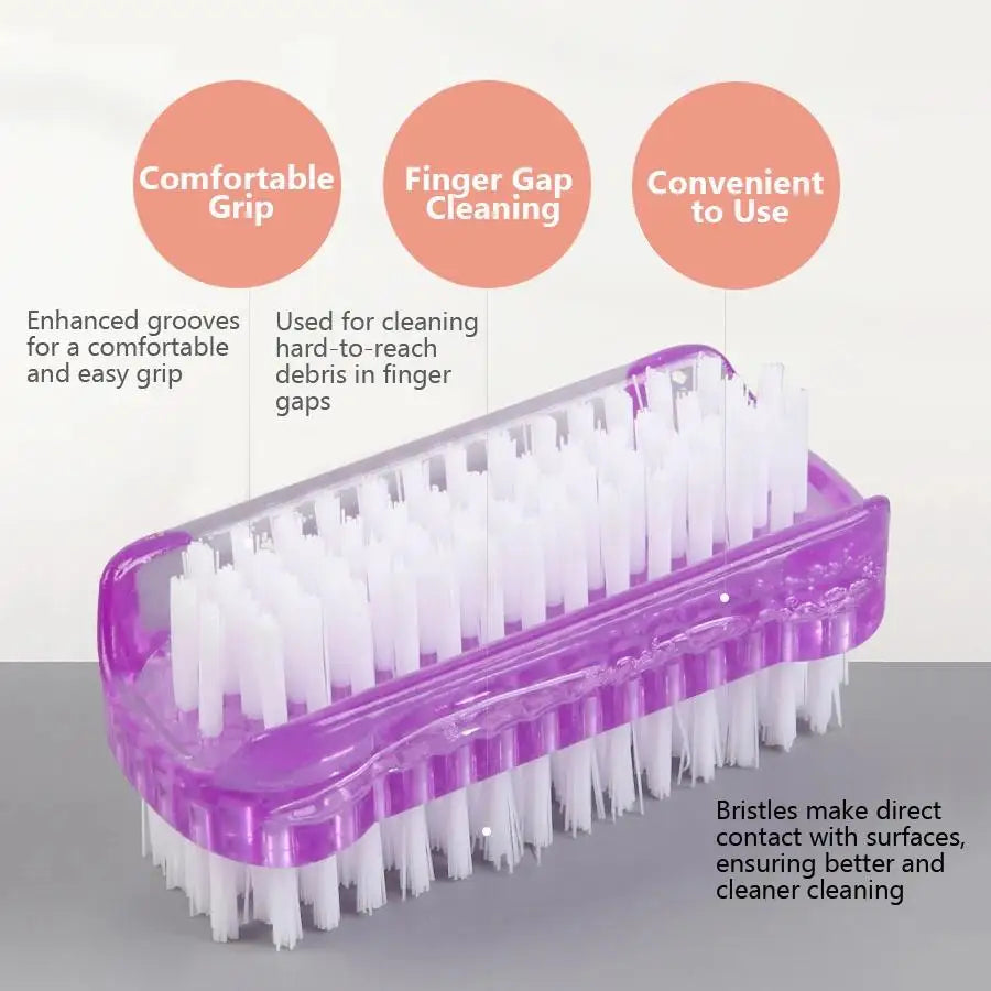 Double-Sided Nail Cleaning Brush | Manicure & Pedicure Tool Nail Cleaning Brush QXL