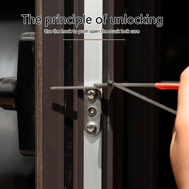 3-Piece Stainless Steel Casement Window Unlocking Tool Set Window Unlocking Tool QXL