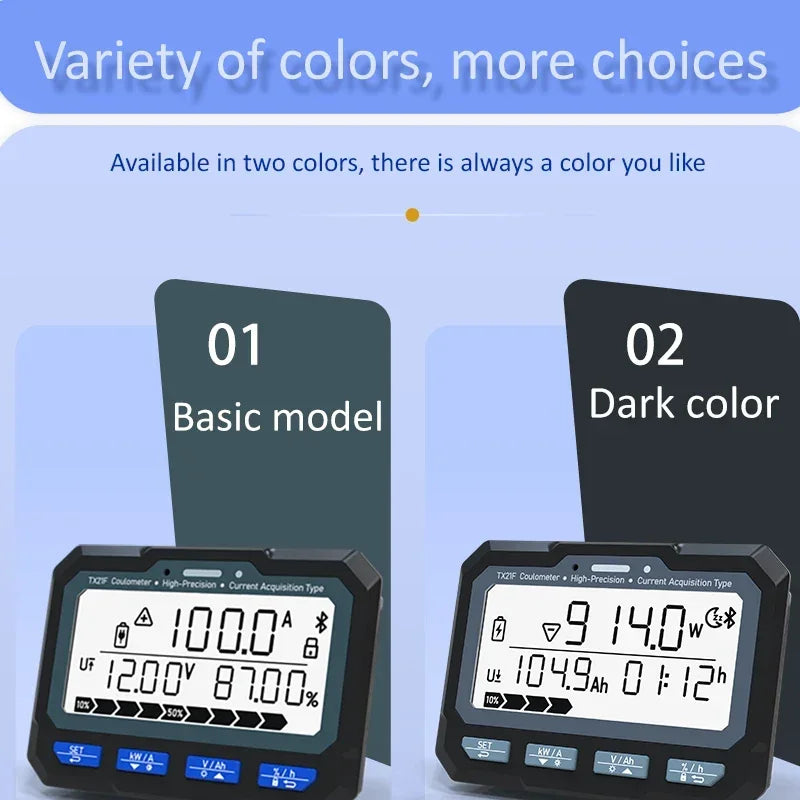 TX21 Battery Coulometer 50A/100A/350A LiFePO4 Power Meter Battery Capacity Meter QXL
