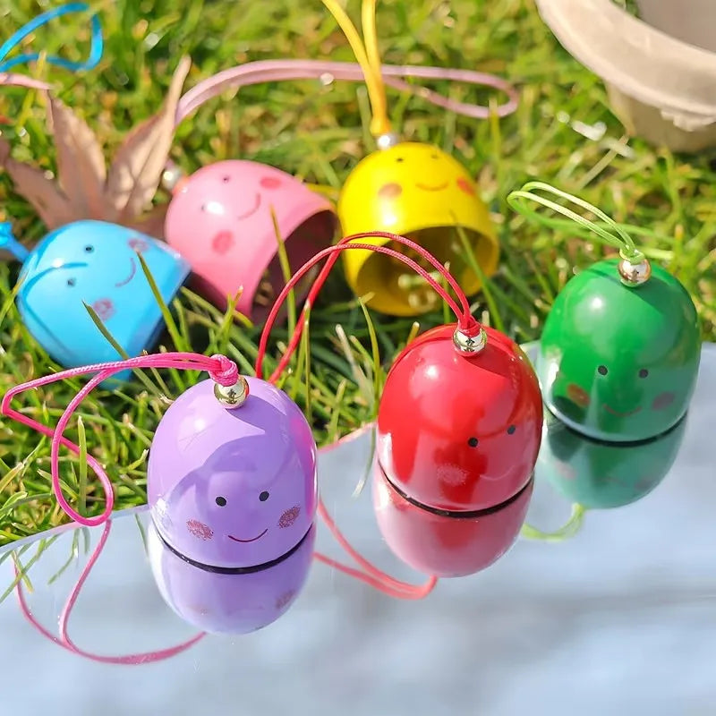 Smiley Face Wind Chimes | Metal DIY Bells Outdoor Decor 3-Pack Outdoor Wind Chimes QXL