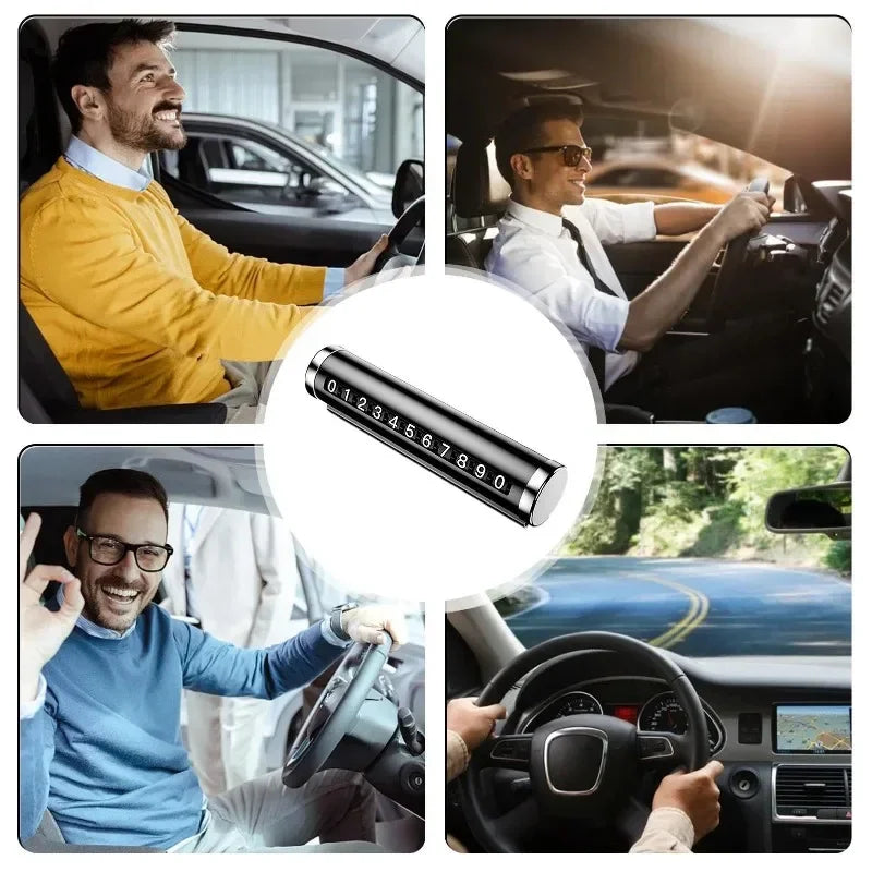 Aluminum Roller Temporary Parking Card | Adjustable Number Plate Parking Number Plate QXL