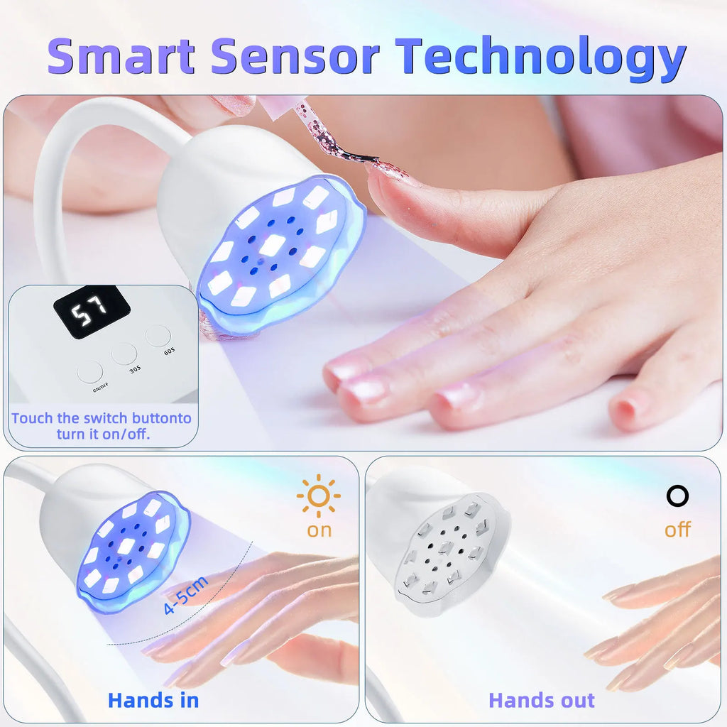360° Wireless UV LED Nail Lamp | Portable USB Gel Dryer UV LED Nail Lamp QXL