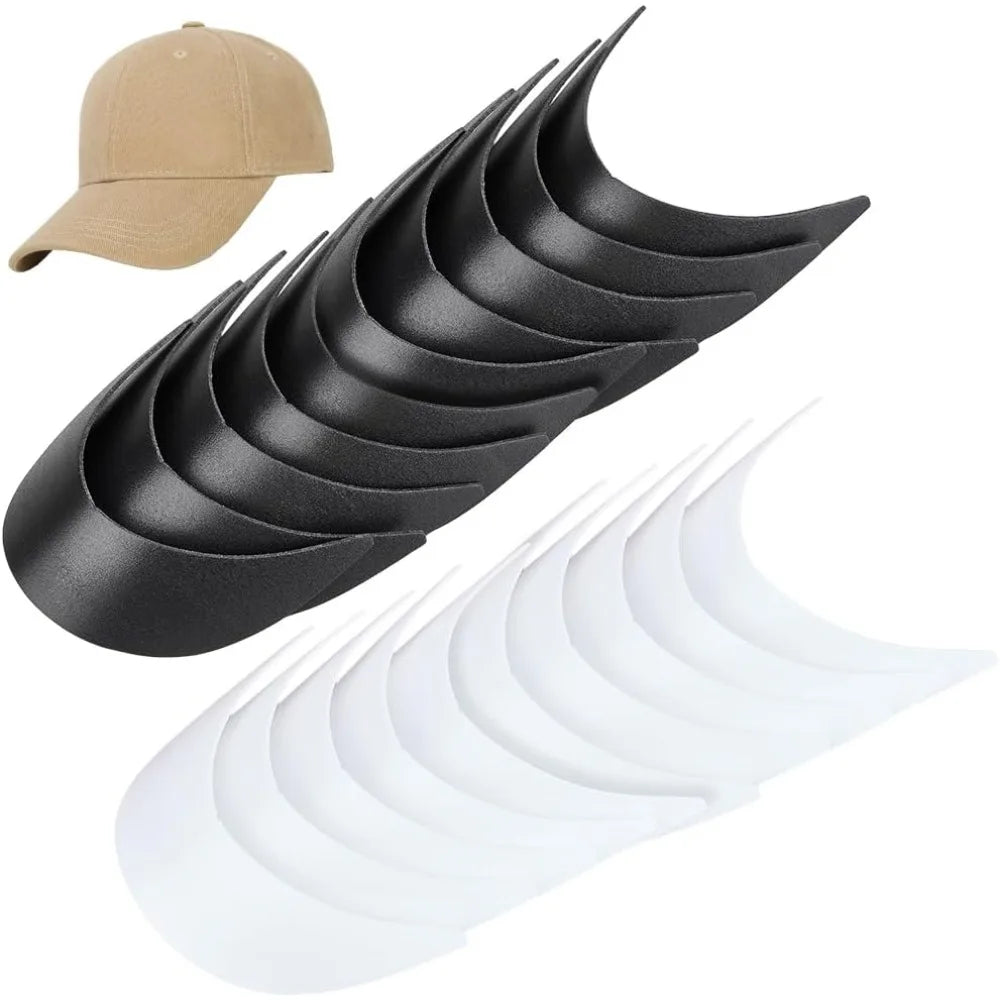 Baseball Cap Visor Inserts 20-Pack | Black & White Hat Shapers Hat Brim Shaper QXL