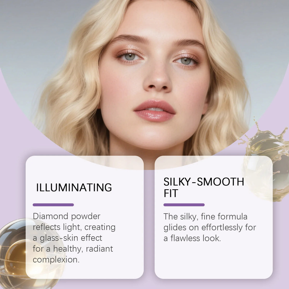 3-in-1 Highlighter Eyeshadow & Blush Palette | Glowing Makeup Makeup Palette QXL
