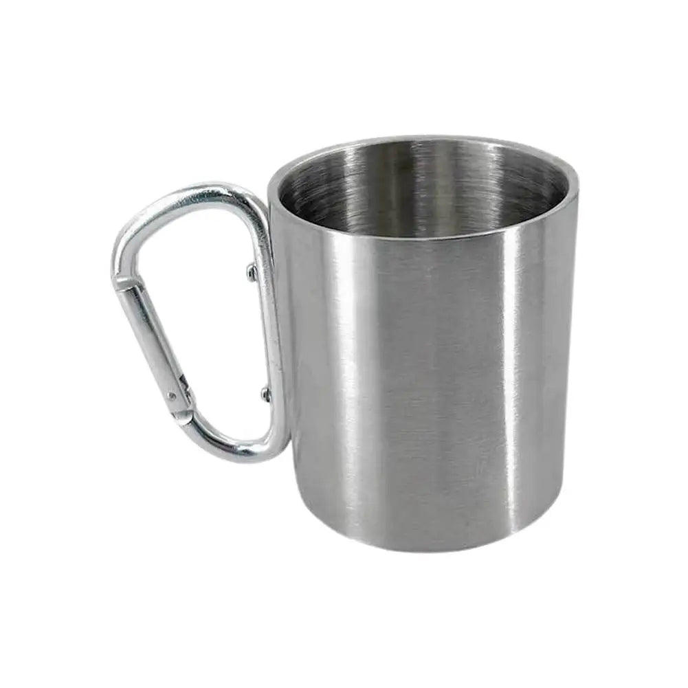 Stainless Steel Camping Mug with D-Shape Carabiner Handle Camping Mug QXL 1pc
