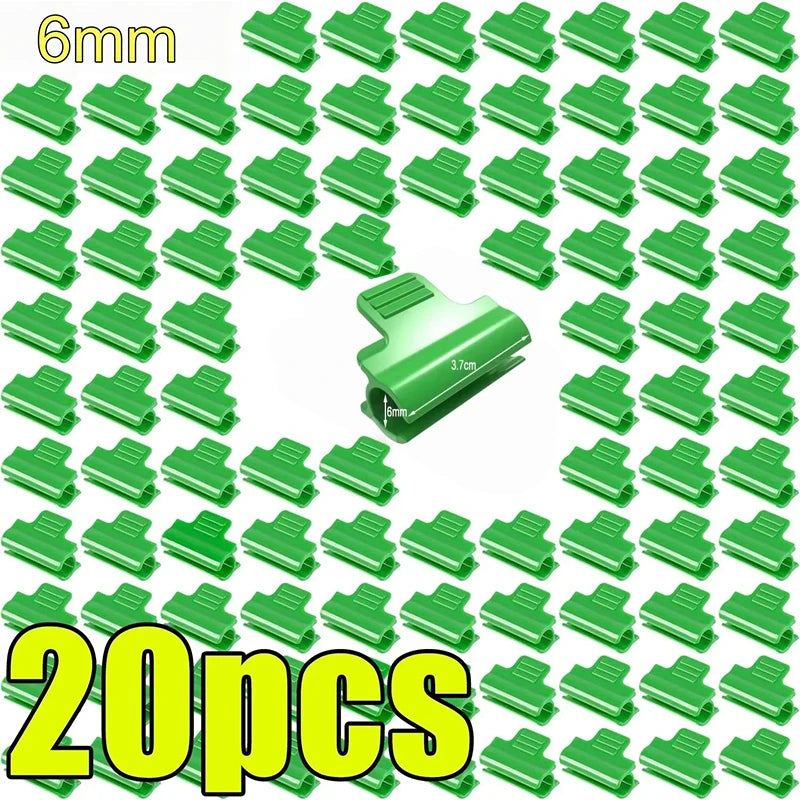20-Pack Green Greenhouse Film Clips | Arch Hoop Clamps Greenhouse Film Clips QXL 20pcs-6mm