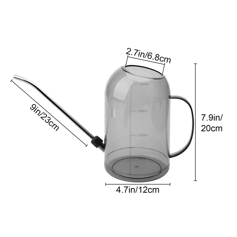 2L Long Spout Watering Can | Stainless Steel Nozzle, Indoor Plants Indoor Watering Can QXL