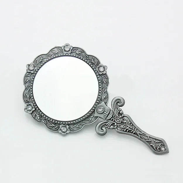 Vintage Metal Handheld Makeup Mirror | Folding Compact Handheld Makeup Mirror QXL