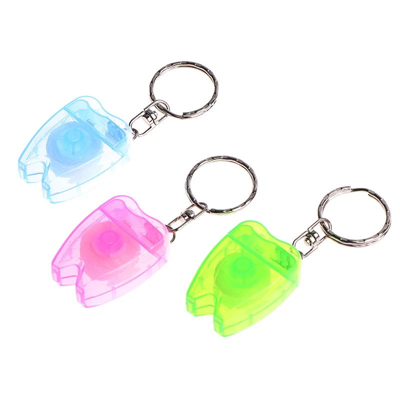 Portable 15m Dental Floss Keychain Case | Travel Flosser Dental Floss Keychain QXL