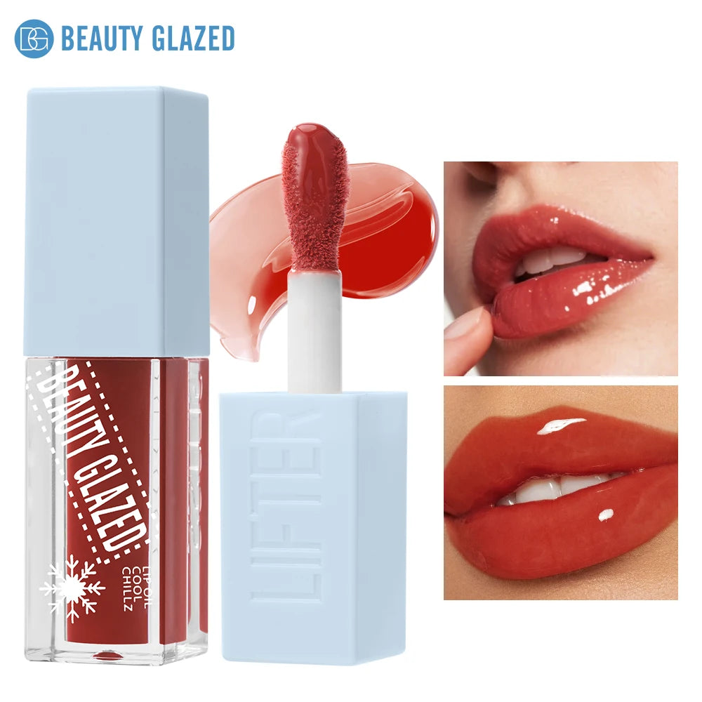 Beauty Glazed 12-Color Cool Chillz Moisturizing Lip Oil Gloss Set Lip Oil Gloss Set QXL
