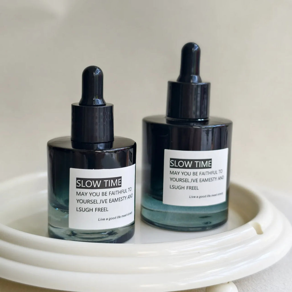 Gradient Teal Glass Dropper Bottle 30ml 50ml | Refillable Serum Vial Glass Dropper Bottle QXL